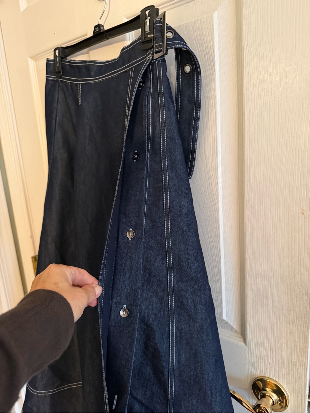 Pilcro Blue Denim A-Line Skirt - Picture 4 of 5